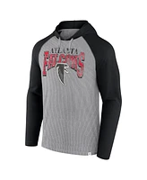 Fanatics Men's Gray/Black Atlanta Falcons Under Center Long Sleeve Hoodie T-Shirt