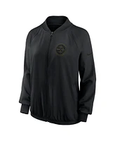 Nike Women's Black Pittsburgh Steelers Raglan Full-Zip Jacket