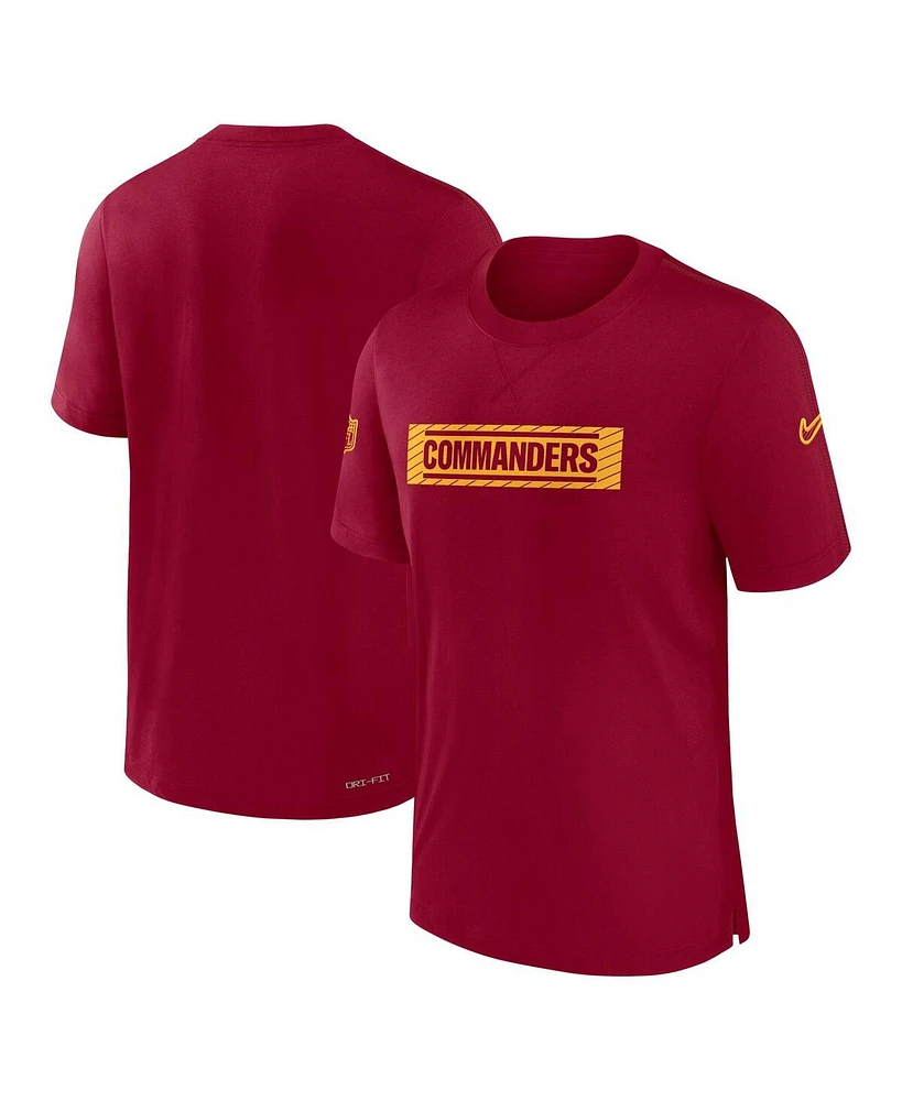 Nike Men's Burgundy Washington Commanders Sideline Player Performance T-Shirt