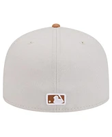 New Era Men's Khaki/Brown Tampa Bay Rays Two-Tone Color Pack 59FIFTY Fitted Hat