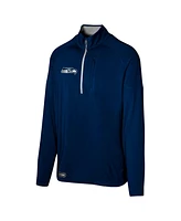 Outerstuff Men's College Navy Seattle Seahawks Grind Iron Quarter-Zip Top