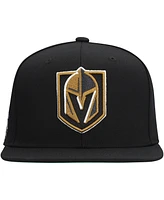 Mitchell & Ness Men's Black Vegas Golden Knights Core Top Spot Snapback Hat