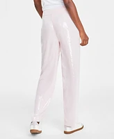 On 34th Women's Sequined High Rise Straight-Leg Pants, Created for Macy's