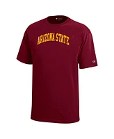 Champion Big Boys and Girls Maroon Arizona State Sun Devils Team Arch T-Shirt