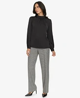 Calvin Klein Women's Long-Sleeve Mock-Neck Blouse