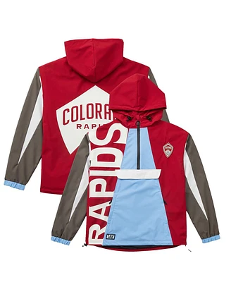 Live Breathe Futbol Men's and Women's Crimson Colorado Rapids Tekker Half-Zip Anorak Jacket