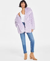 On 34th Women's Solid Faux-Fur Notch-Collar Jacket, Created for Macy's