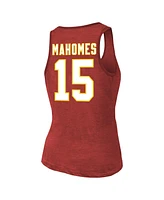 Majestic Women's Patrick Mahomes Red Kansas City Chiefs Name Number Tri-Blend Tank Top