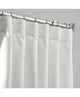 Half Price Drapes Starlight Off White Thermal Cross Linen Weave Blackout Curtain