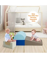 6 Piece Climb Crawl Play Set Indoor Kids Toddler Baby Safe Soft Foam Blocks Toys