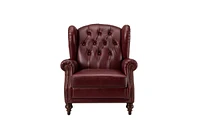 Hulala Home Alex 33" Wide Genuine Leather Arm Chair