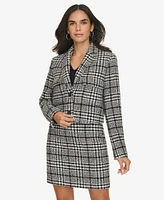 Calvin Klein Women's Plaid Tweed Cropped Blazer