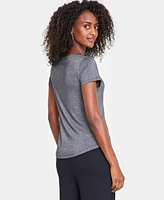 On 34th Women's Short-Sleeve Solid Shine Top, Created for Macy's