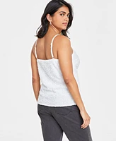 On 34th Women's Sequined Skinny-Strap Square-Neck Tank Top, Created for Macy's