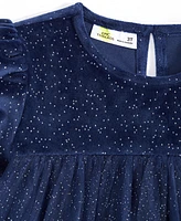 Epic Threads Toddler Girls Short-Sleeve Glitter Velour Tulle Dress, Created for Macy's