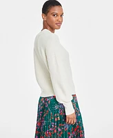 On 34th Women's Raglan-Sleeve Jeweled-Button Sweater, Created for Macy's