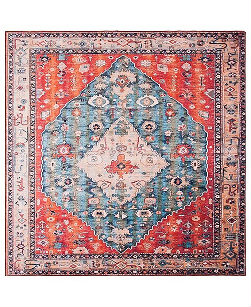 Safavieh Tucson Washable TSN104B 5'x5' Square Area Rug