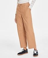 On 34th Women's Utility-Pocket Barrel-Leg Chinos, Created for Macy's