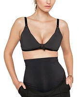 Marion Maternity High Support Nursing Bralette Black with Lace Detail