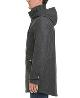 Vince Camuto Men's Hooded Zip and Snap-Front Coat