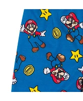 Super Mario Toddler Boys Nintendo Luigi Pajama Shirt and Shorts Sleep Set