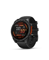 Garmin fenix 8 47mm, Amoled, Glass, Slate Gray Steel/Black, Black Band, Ww