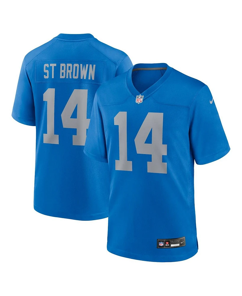 Nike Men's Amon-Ra St. Brown Blue Detroit Lions Alternate Game Jersey