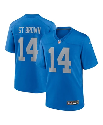 Nike Men's Amon-Ra St. Brown Blue Detroit Lions Alternate Game Jersey