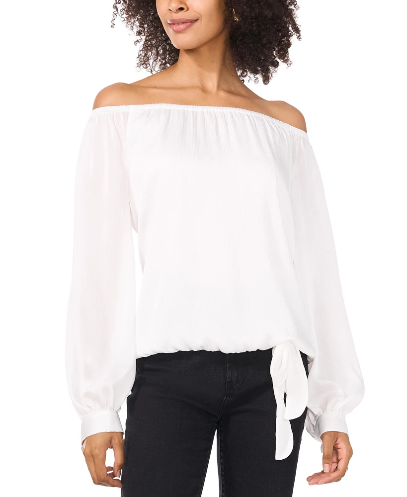 Vince Camuto Women's Off-The-Shoulder Tie-Hem Top