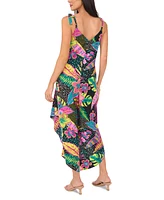 Vince Camuto Women's Printed V-Neck Wide-Leg Jumpsuit