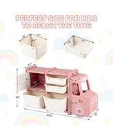 Costway Kids Toy Storage Organizer Toddler Playroom Furniture