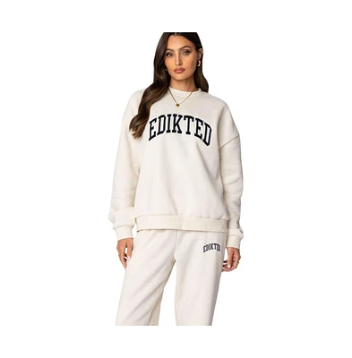 Edikted Womens Babe Oversized Sweatshirt