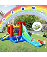 Costway 9-in-1 Inflatable Water Slide Kids Bounce Castle Giant Water Park w/ 860W Blower