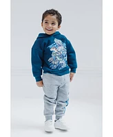 Jurassic World Toddler Boys Dinosaur Park T-Rex Fleece Pullover Hoodie and Pants Outfit Set to
