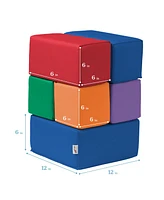ECR4Kids SoftZone Toddler Foam Building Blocks, Contemporary, 7-Piece