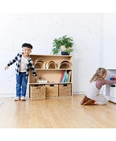 ECR4Kids Streamline 3-Shelf Storage Cabinet, 36in, Natural, 1