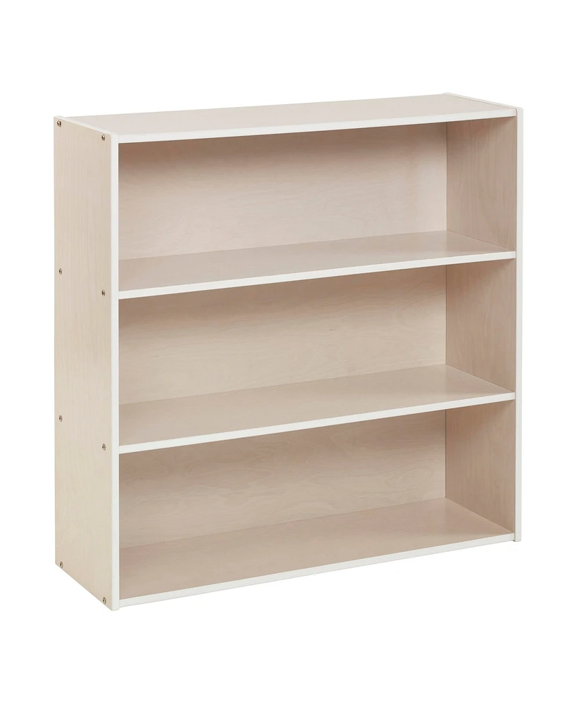 ECR4Kids Streamline 3-Shelf Storage Cabinet, 36in, White Wash