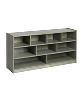 ECR4Kids Mobile Block Storage Cart, Large, Grey Wash