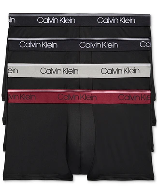 Calvin Klein Men's 3+1 Value Pack Micro Stretch Low-Rise Trunks