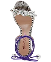 Betsey Johnson Women's Jager Disco Ball Detailed Lace-Up Dress Sandals