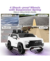 Gymax 12V Kids Ride On Car Chevrolet Tahoe Electric Truck Suv Remote w/ Light & Music