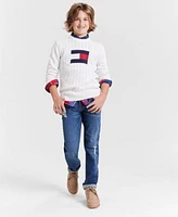 Tommy Hilfiger Big Boys Flag Crewneck Sweater Plaid Shirt Stretch Jeans