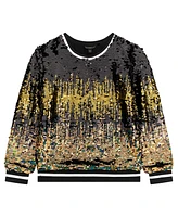 Guess Big Girl Full Sequin Long Sleeve Top