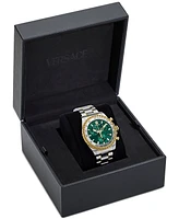 Versace Men's Swiss Chronograph X Two-Tone Stainless Steel Bracelet Watch 44mm