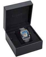 Versace Men's Swiss Automatic Gunmetal Ion Plated Stainless Steel Bracelet Watch 42x50mm