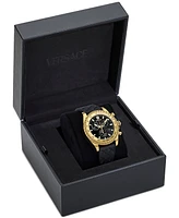 Versace Men's Swiss Chronograph Polyurethane Strap Watch 44mm