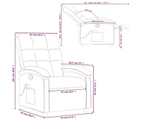 Massage Recliner Chair Dark Green Fabric