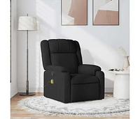 Massage Recliner Chair Black Fabric