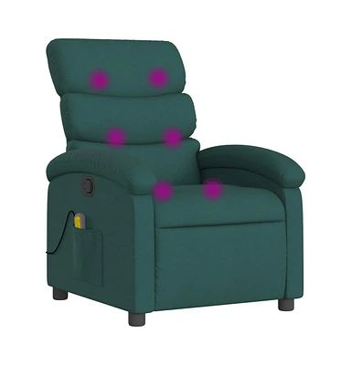 vidaXL Massage Recliner Chair Dark Fabric