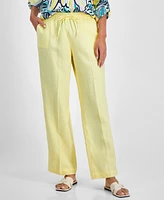 Charter Club Women's 100% Linen Drawstring Pants, Created for Macy's